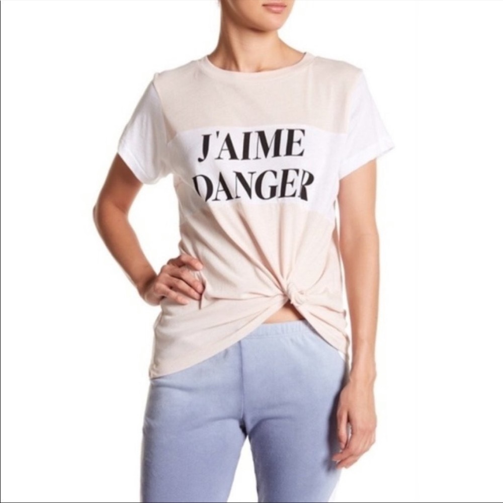 Wildfox J’aime Danger Color block T-shirt